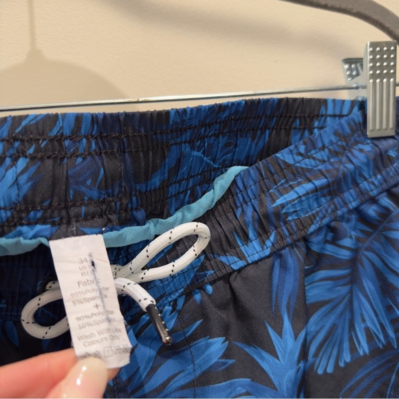 BRISIRA Tropical Blue and Black Trunks Size 34 - Picture 3 of 7